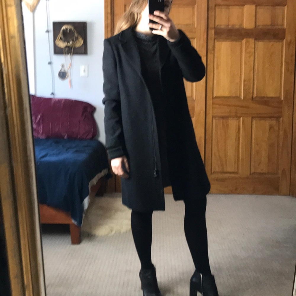 Wool longline coat